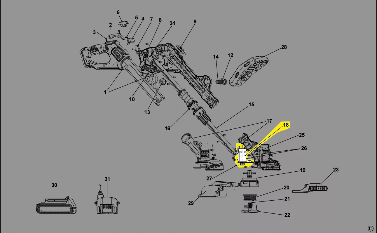 Moteur coupe-bordures réf. 90636500